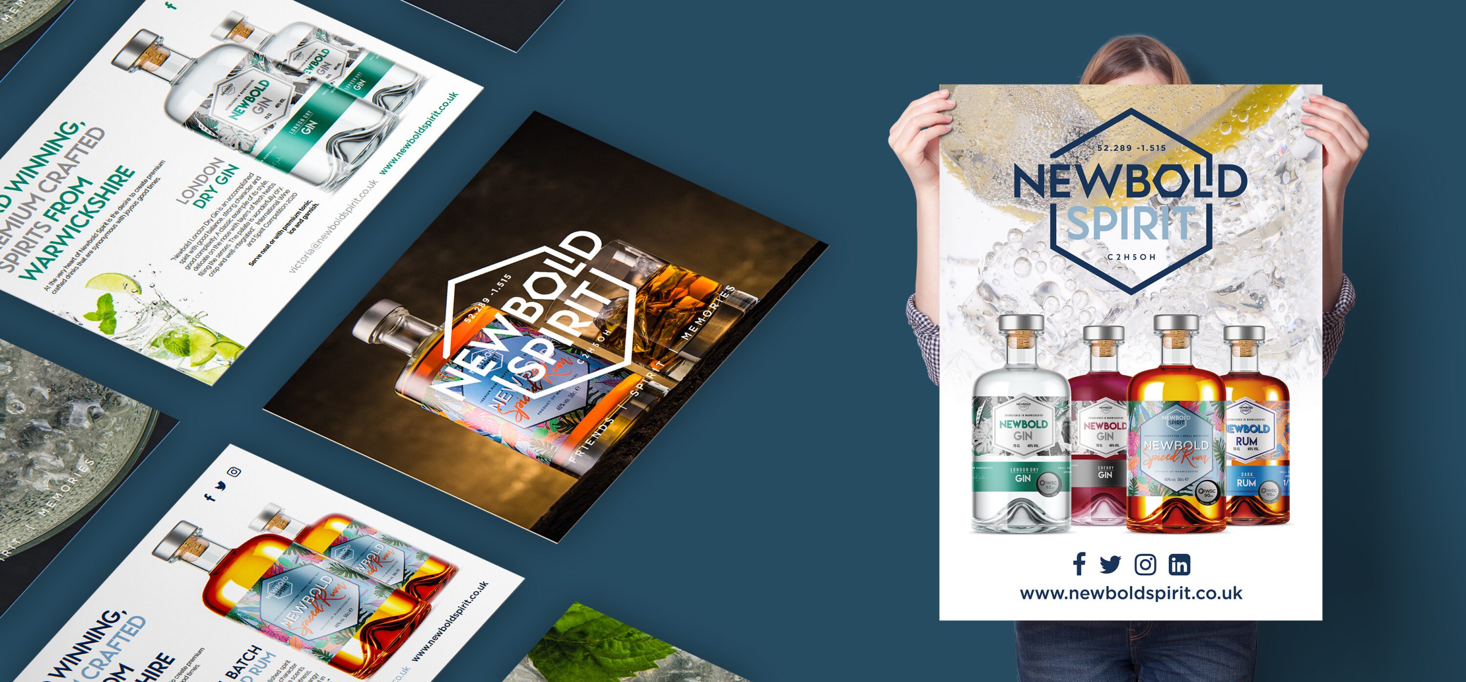 branding design Newbold Spirit logo design, label design, branding, design agency, leamington spa, graphic design warwickshire, creative agency warwick, littlefish, design agency leamington spa, midlands creative agency