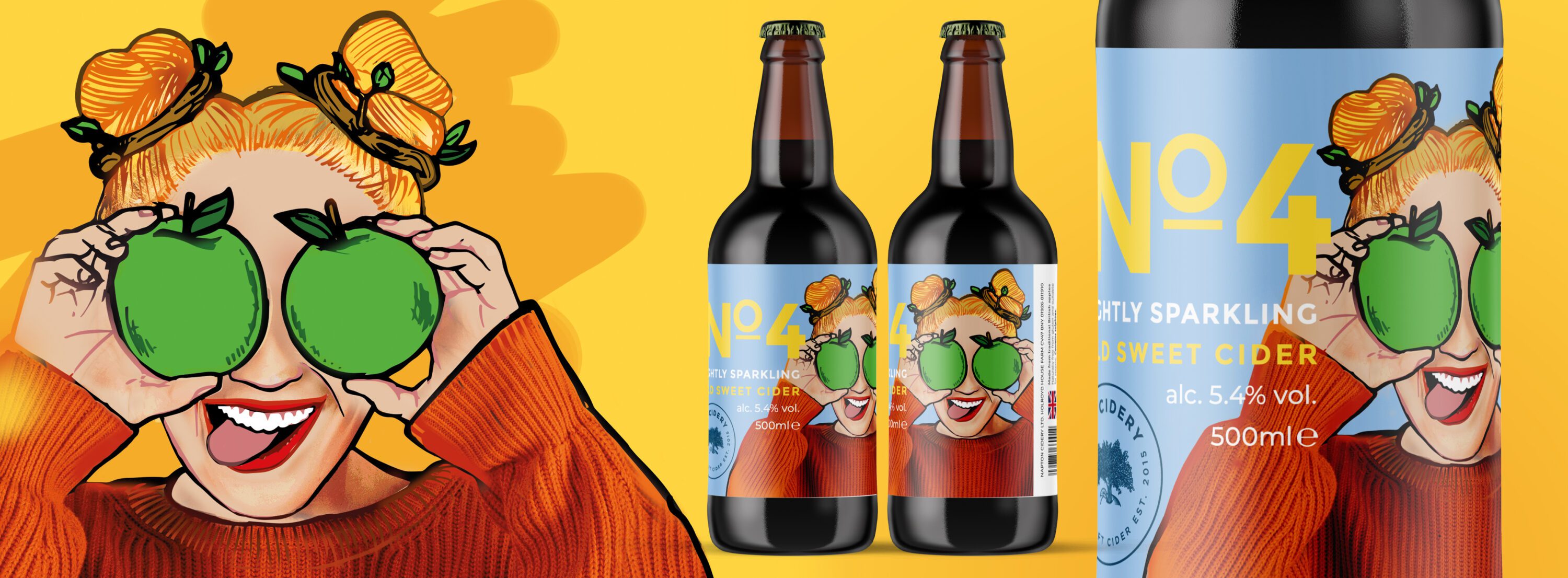 No4 bottles copy cider bottle designs, design agency, leamington spa, graphic design warwickshire, creative agency warwick, littlefish, design agency leamington spa, midlands creative agency