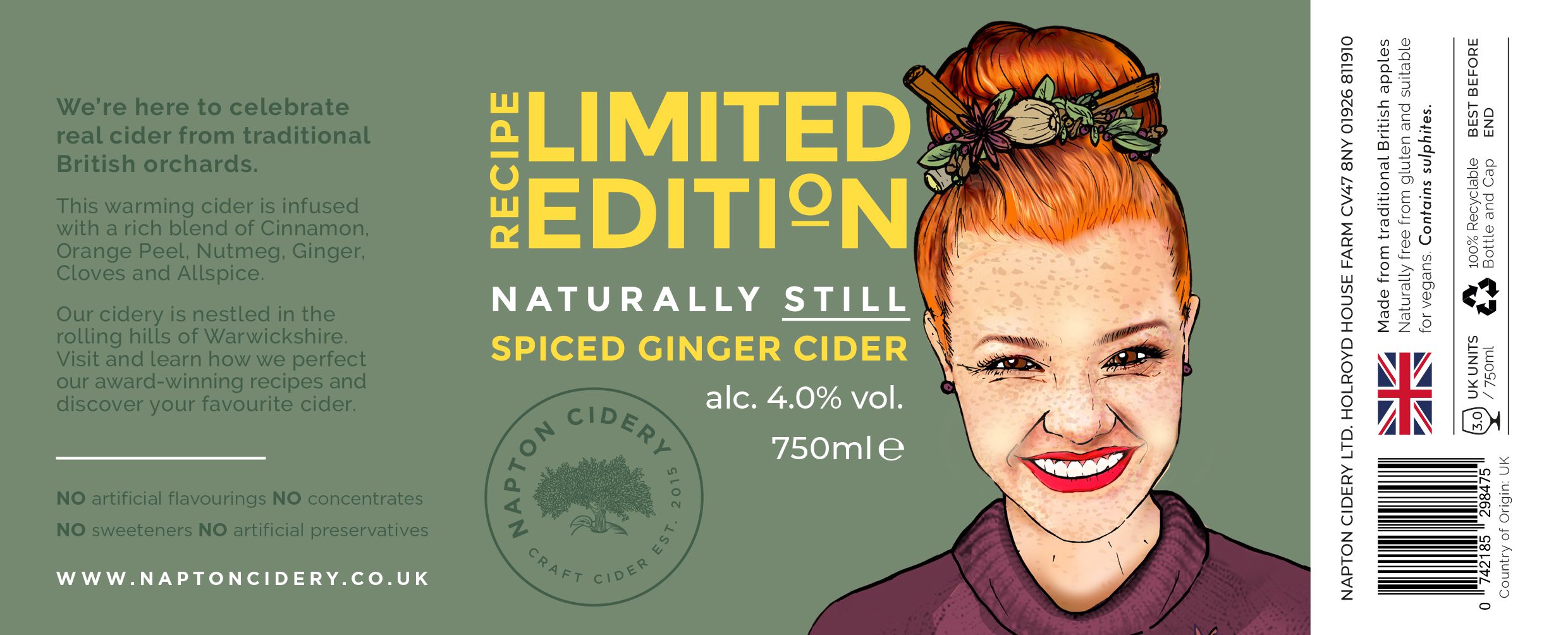 Spiced-Cider_Labels_22-08-19 label design, illustration, product packaging and label design, design agency, leamington spa, graphic design warwickshire, creative agency warwick, littlefish, design agency leamington spa, midlands creative agency