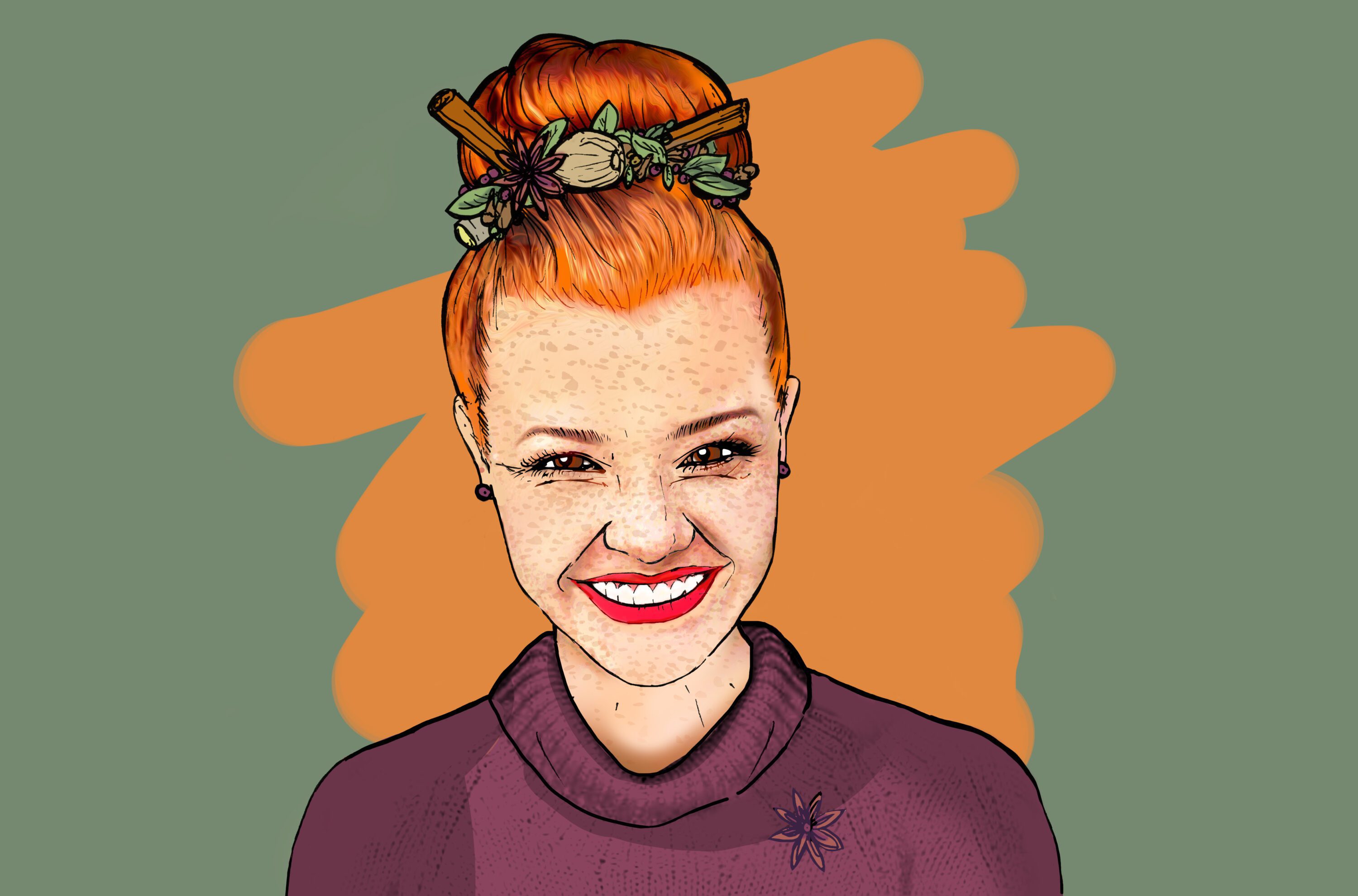 Napton Cidery spiced ginger cider label design