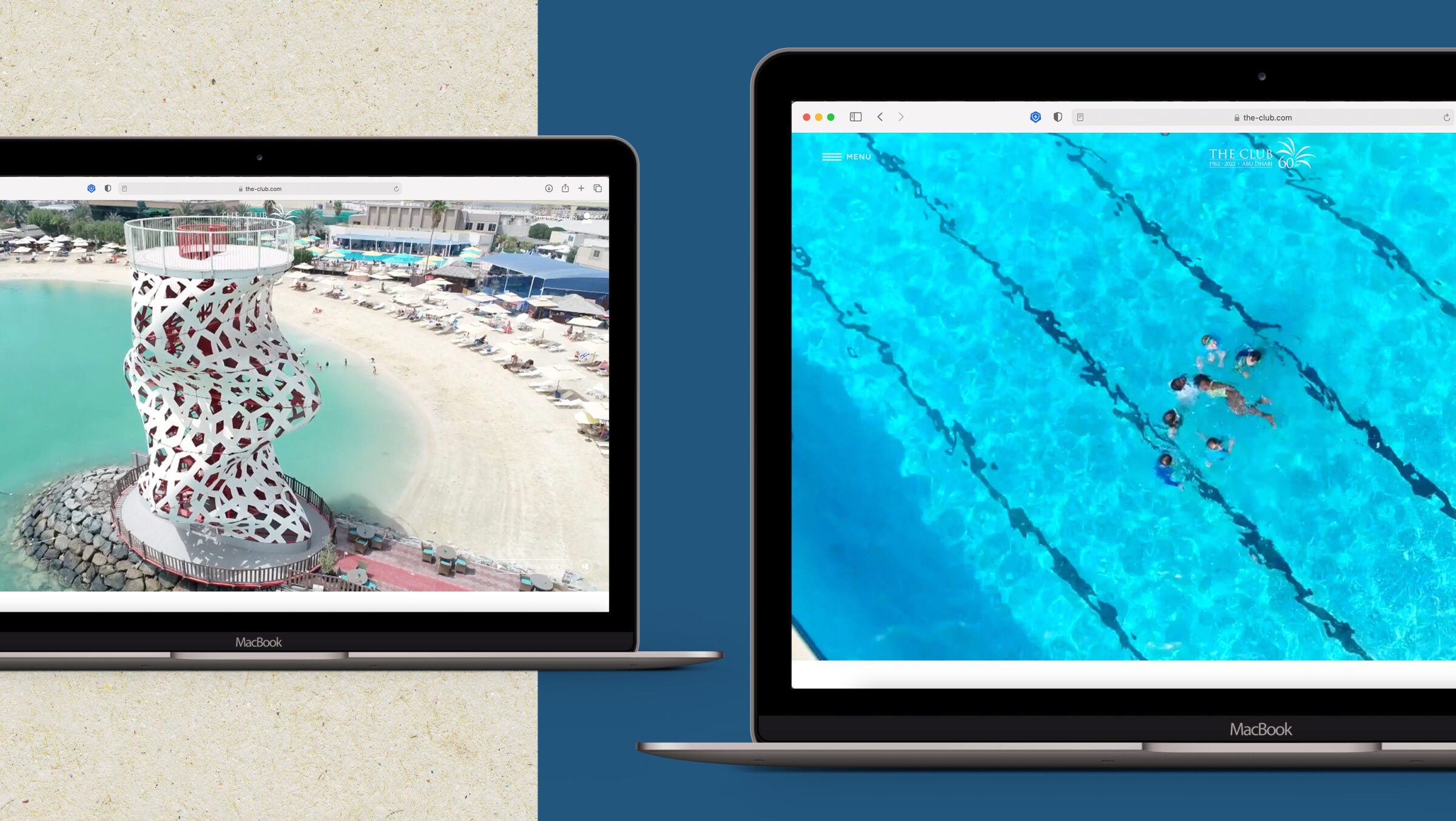 The Club Abu Dhabi website design