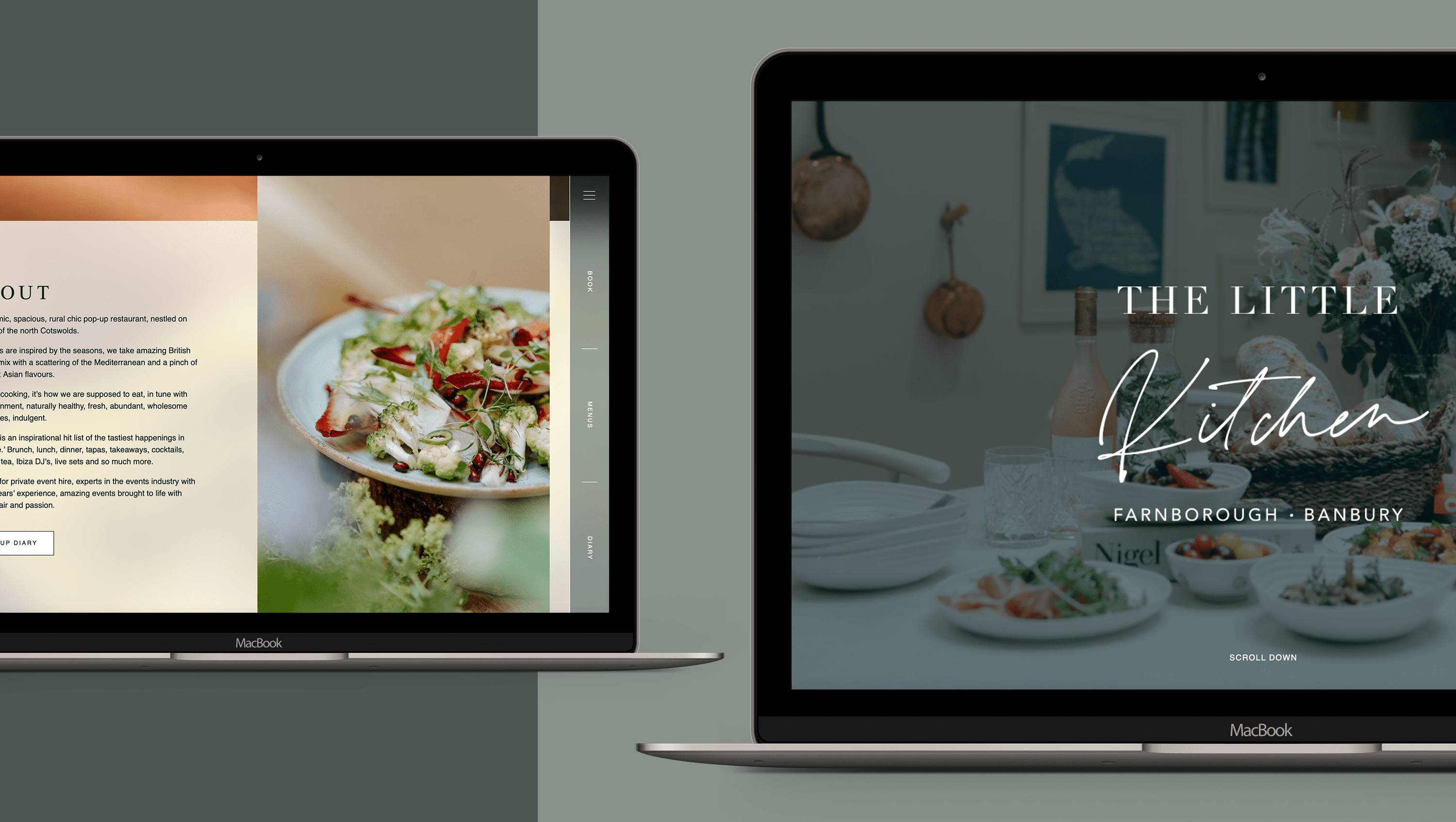 The Kitchen at Primrose Hill website design and build